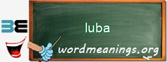 WordMeaning blackboard for luba